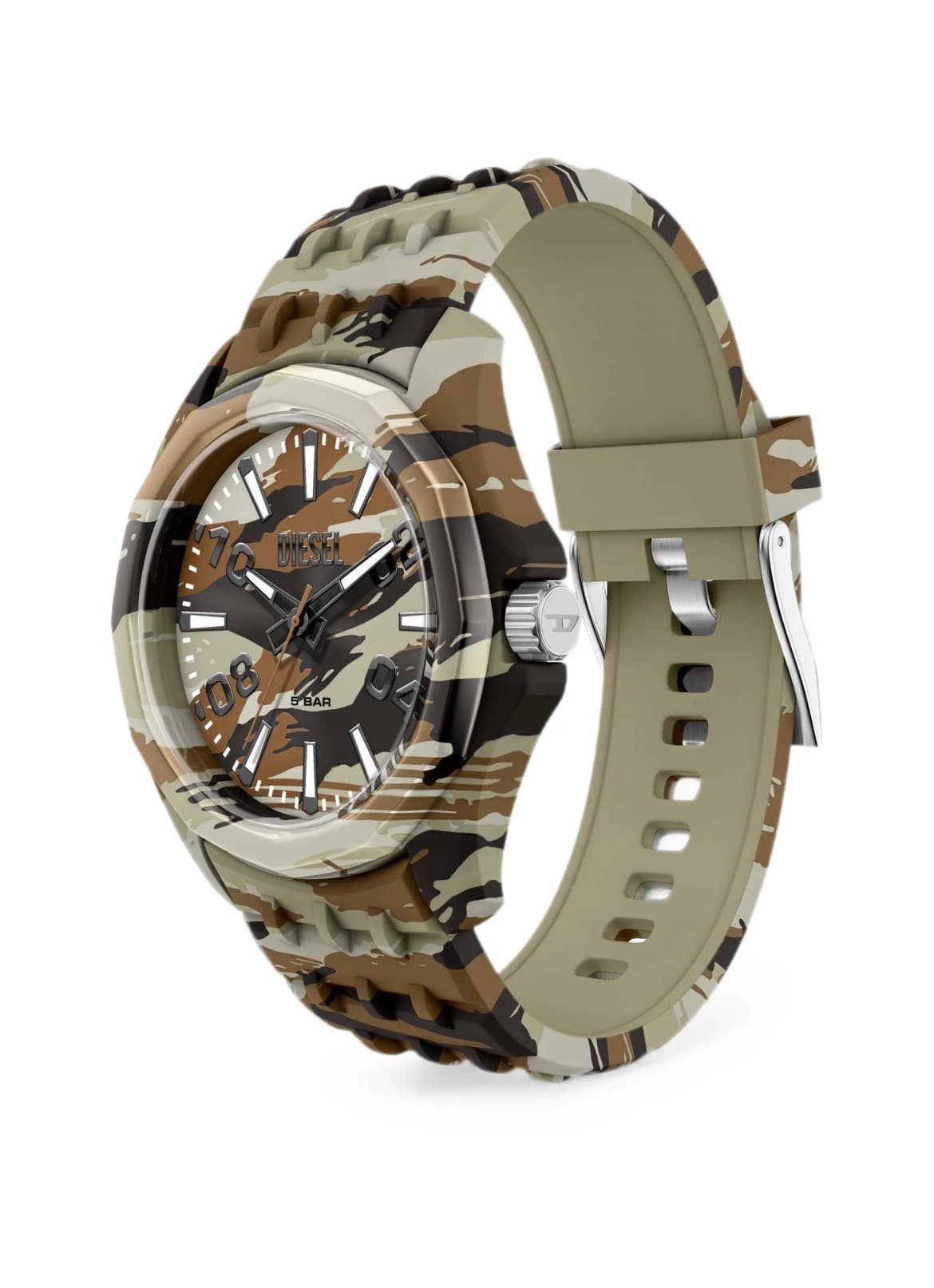 Exclusive Diesel Stinger camo silicone watch