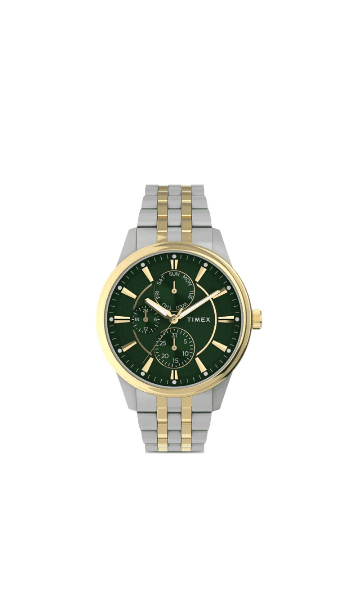 STAINLESS STEEL BRACELET GREEN DIAL 45MM