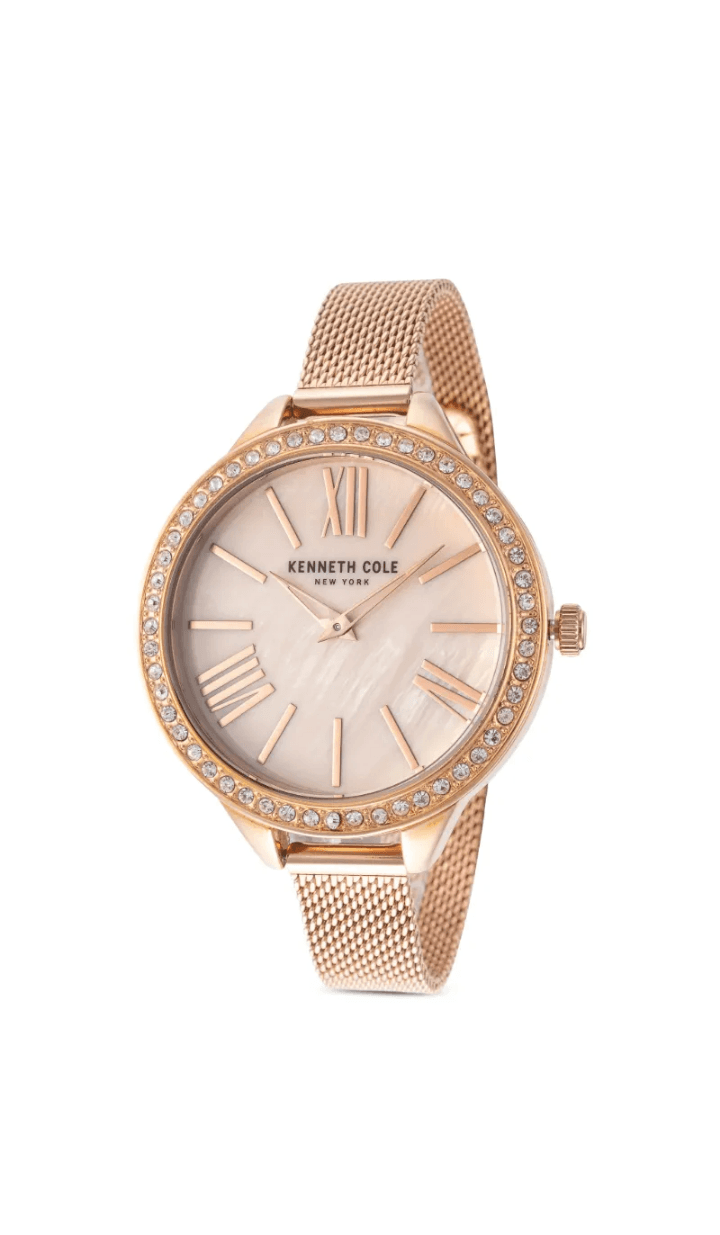 CRYSTAL-EMBELLISHED MESH STRAP 40MM WATCH