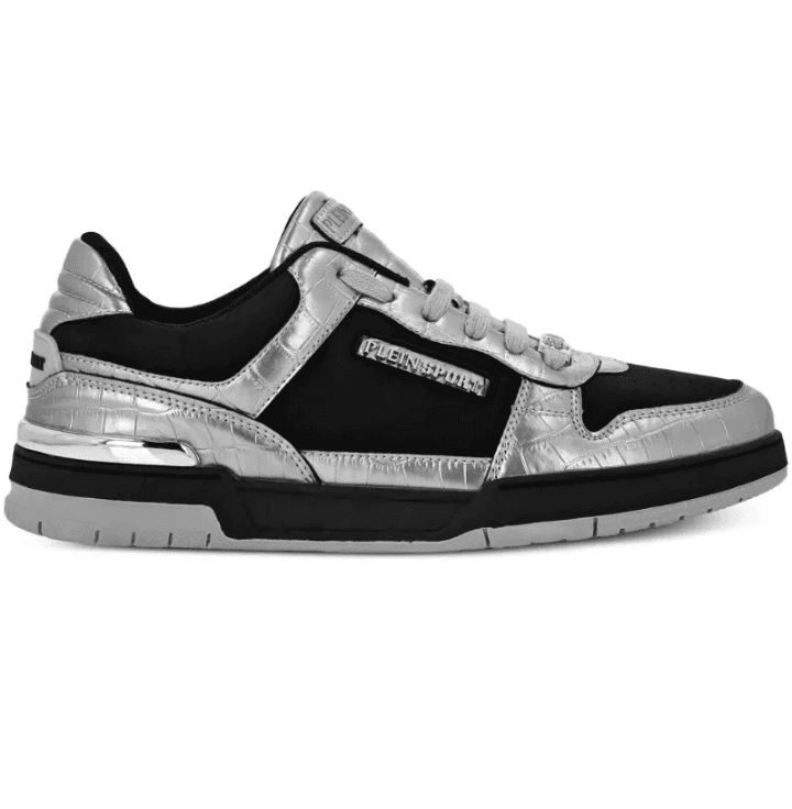 CROCODILE-EFFECTS PANEL SNEAKERS