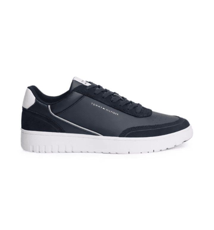 LOGO-PRINT PANELLED SNEAKERS