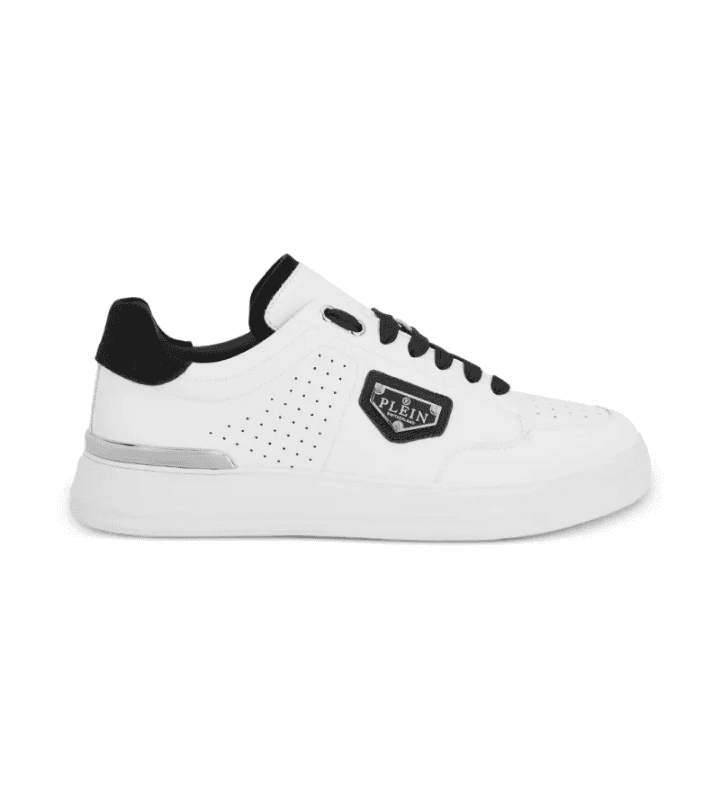 LOGO-PLAQUE LACE-UP SNEAKERS